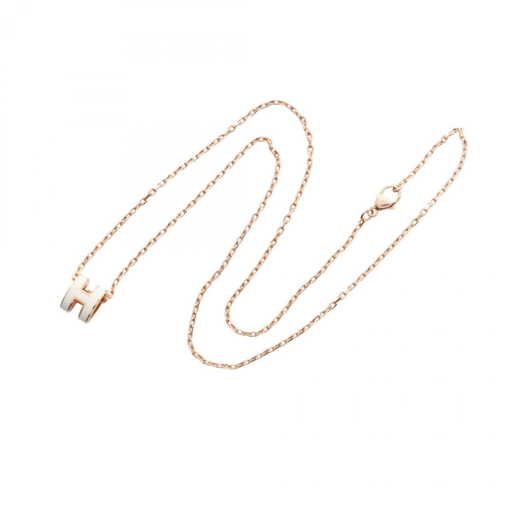 Pop H Pendant Necklace Gold-Tone Metal