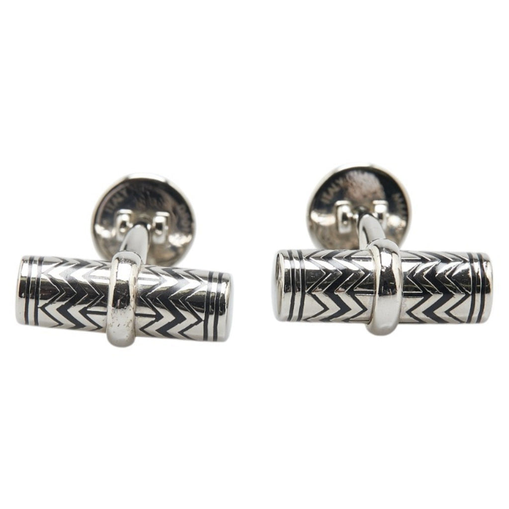 Damier Graphite Cufflinks Silver Metal Bracelet