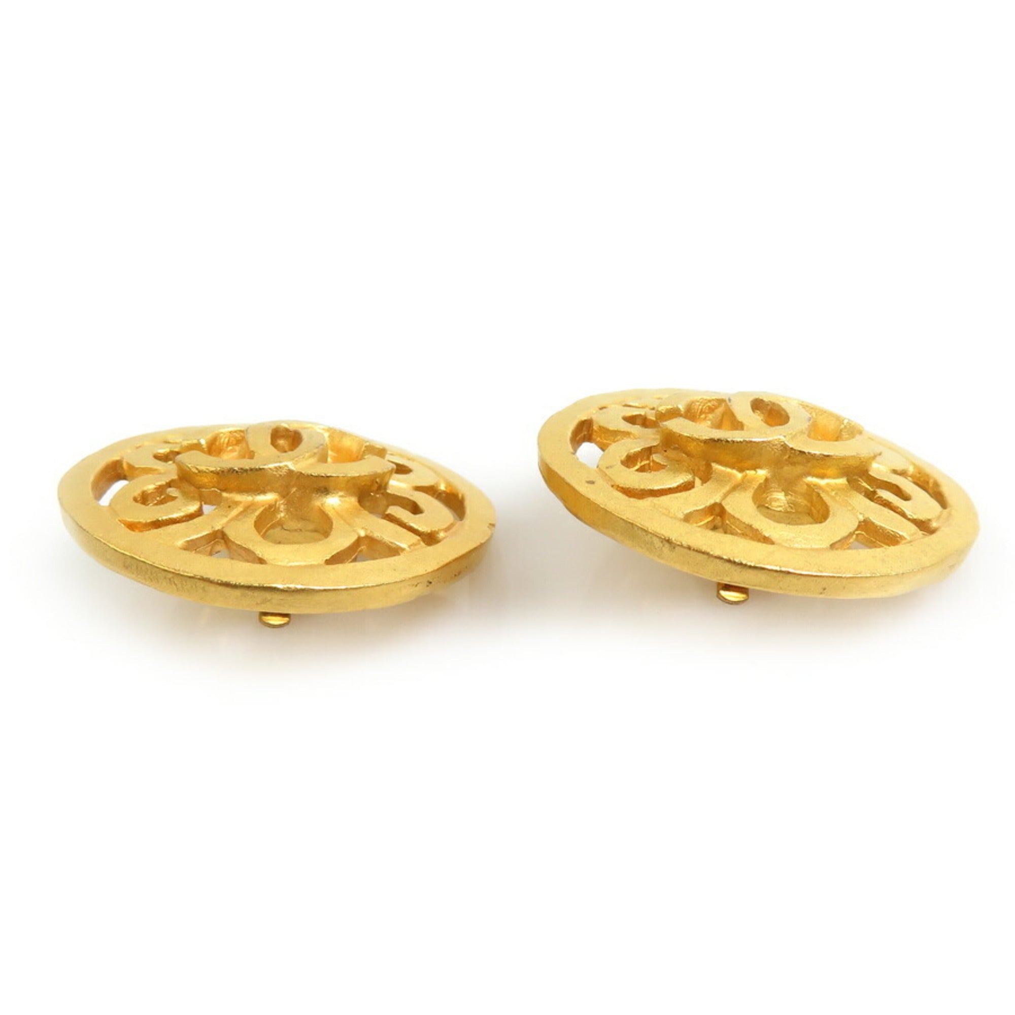 CC Logo Earrings Gold-Tone Metal Gold-Tone Metal