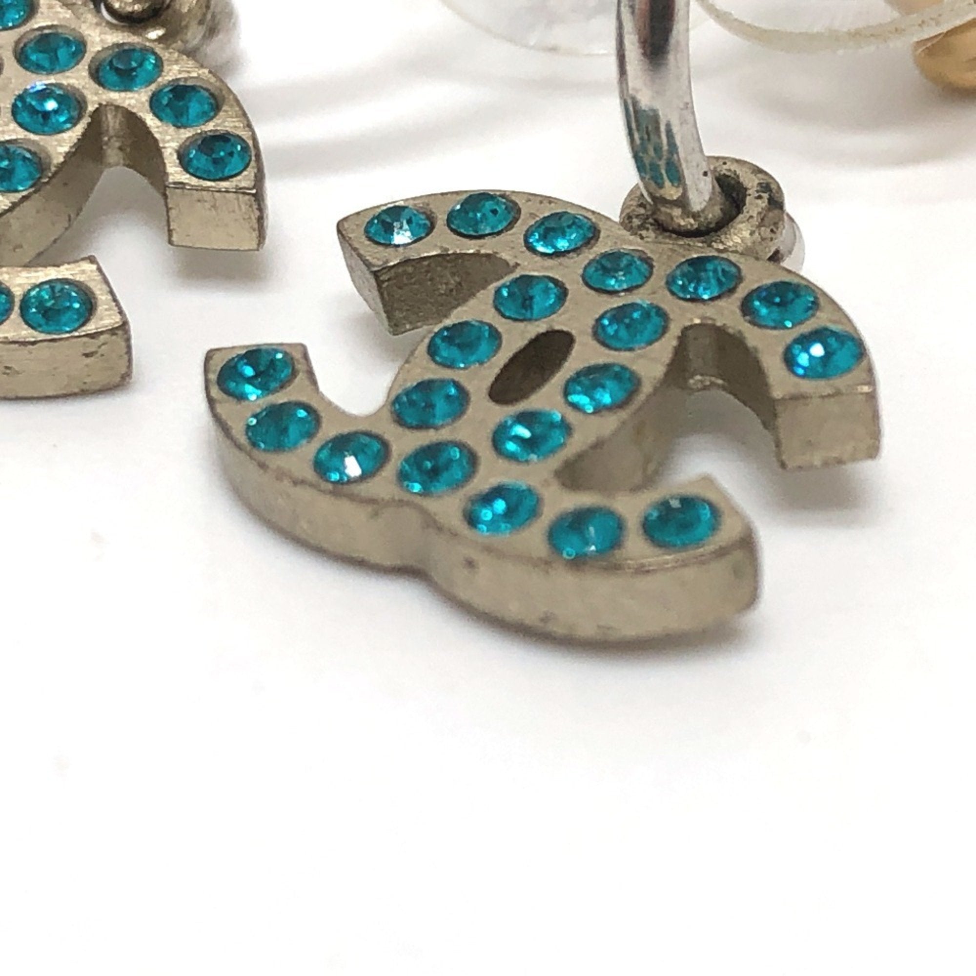 CC Logo Earrings Silver-Tone Metal Silver-Tone Metal