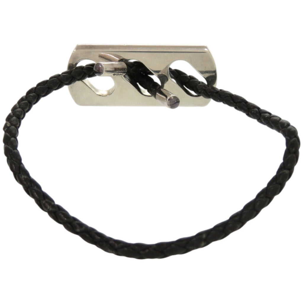 Leather Bracelet Sterling Silver