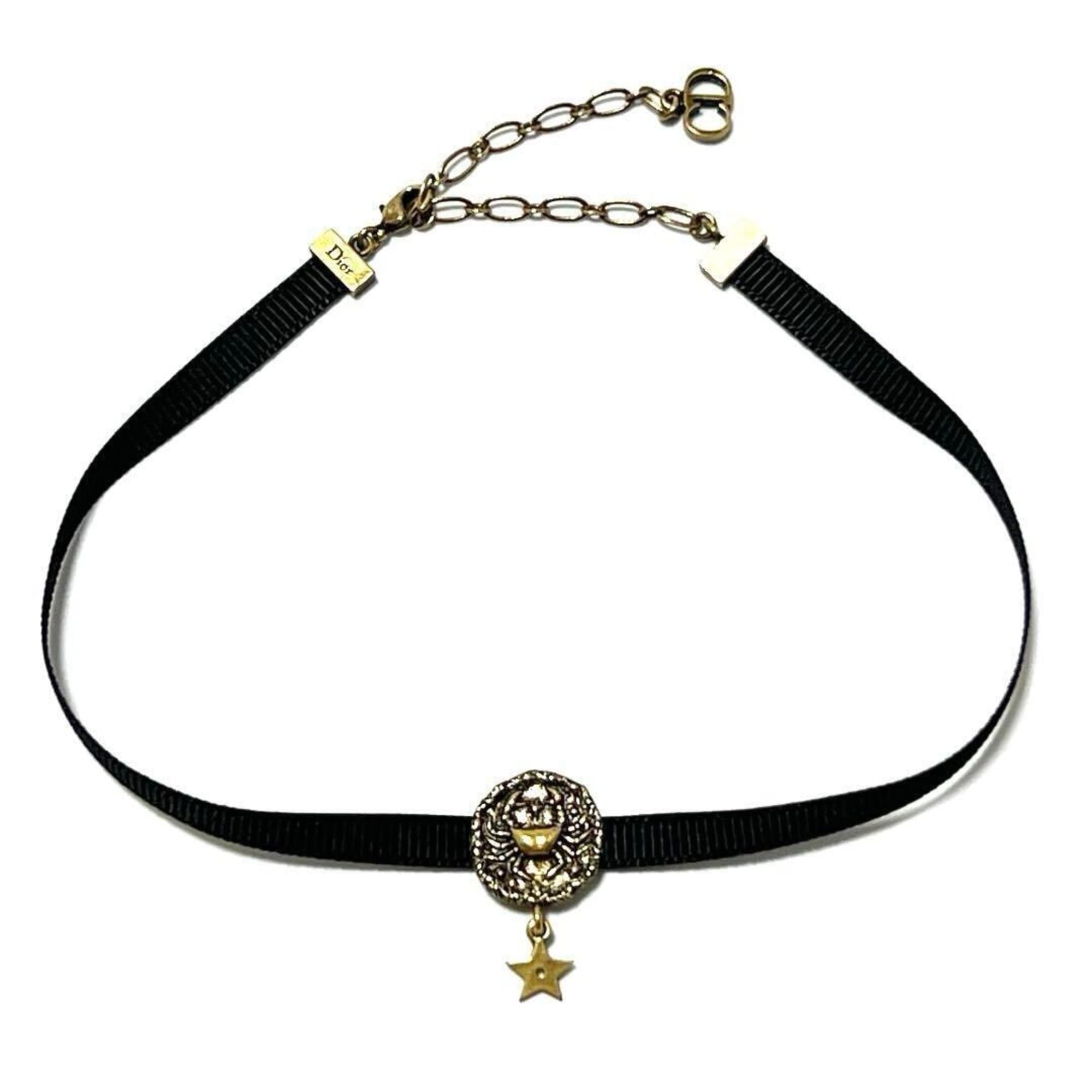 Zodiac Choker Necklace Metal and Nylon