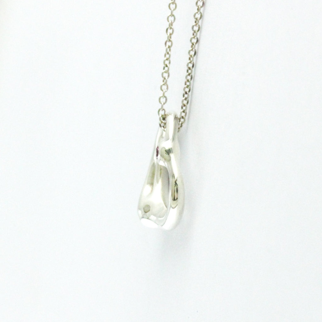 Open Heart Pendant Necklace Sterling Silver 15.3mm