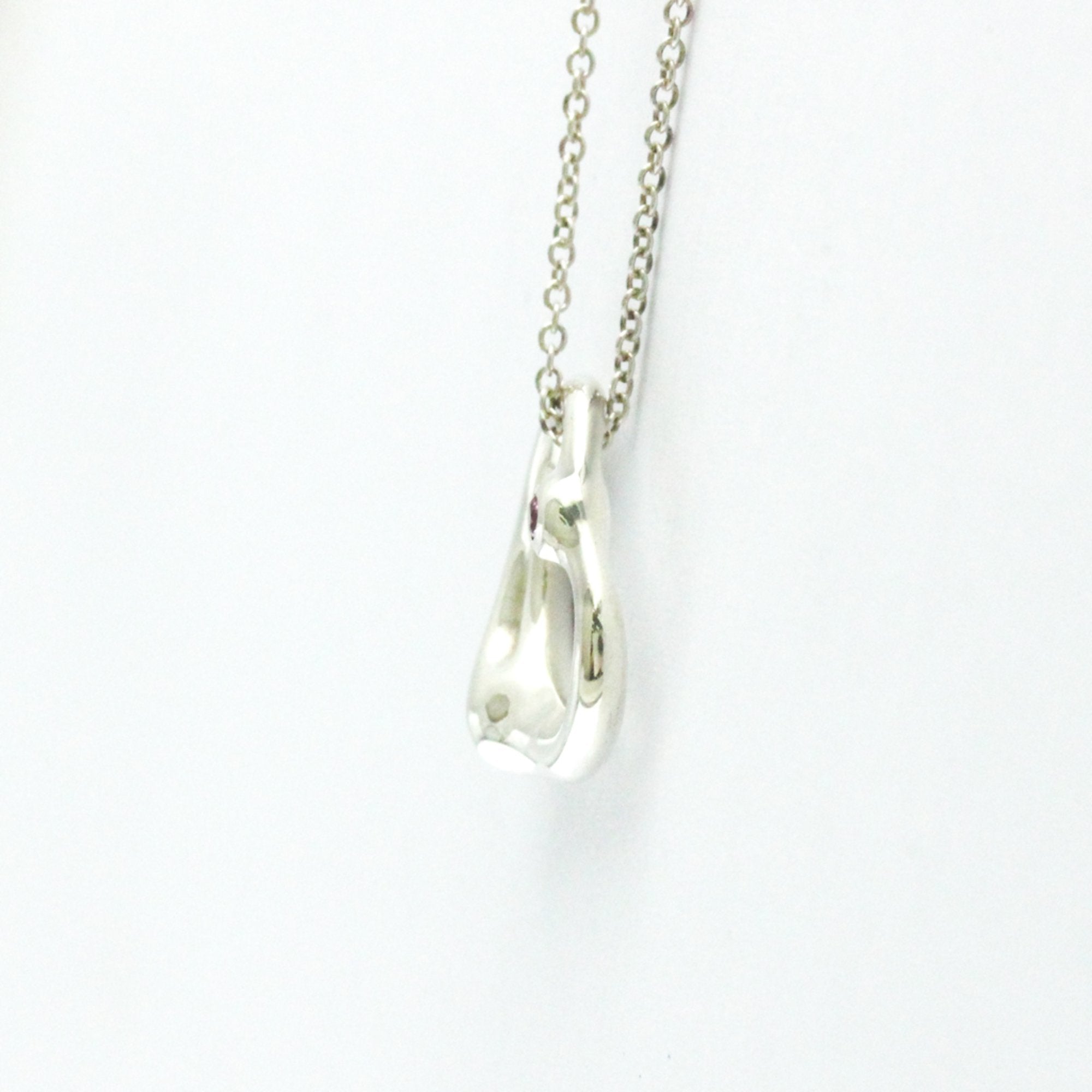 Open Heart Pendant Necklace Sterling Silver 15.3mm