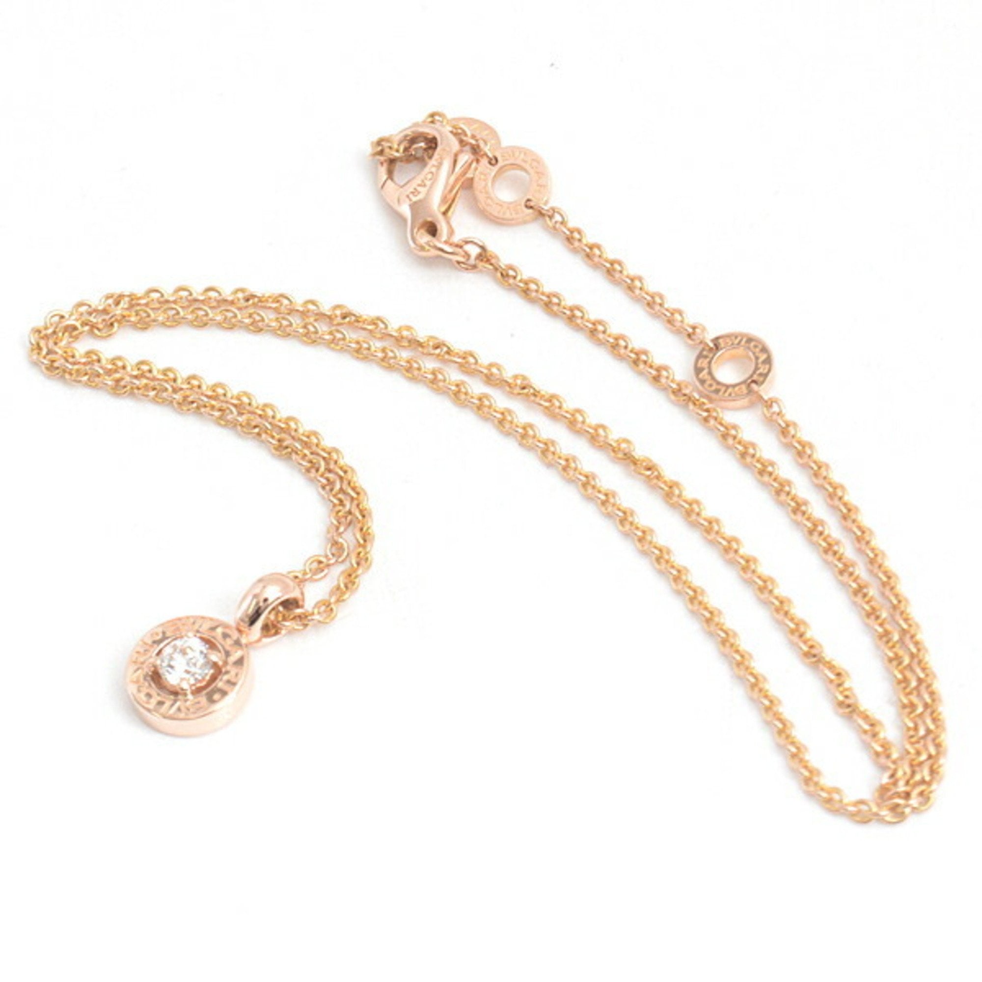 Pendant Necklace 18K Rose Gold with Diamond