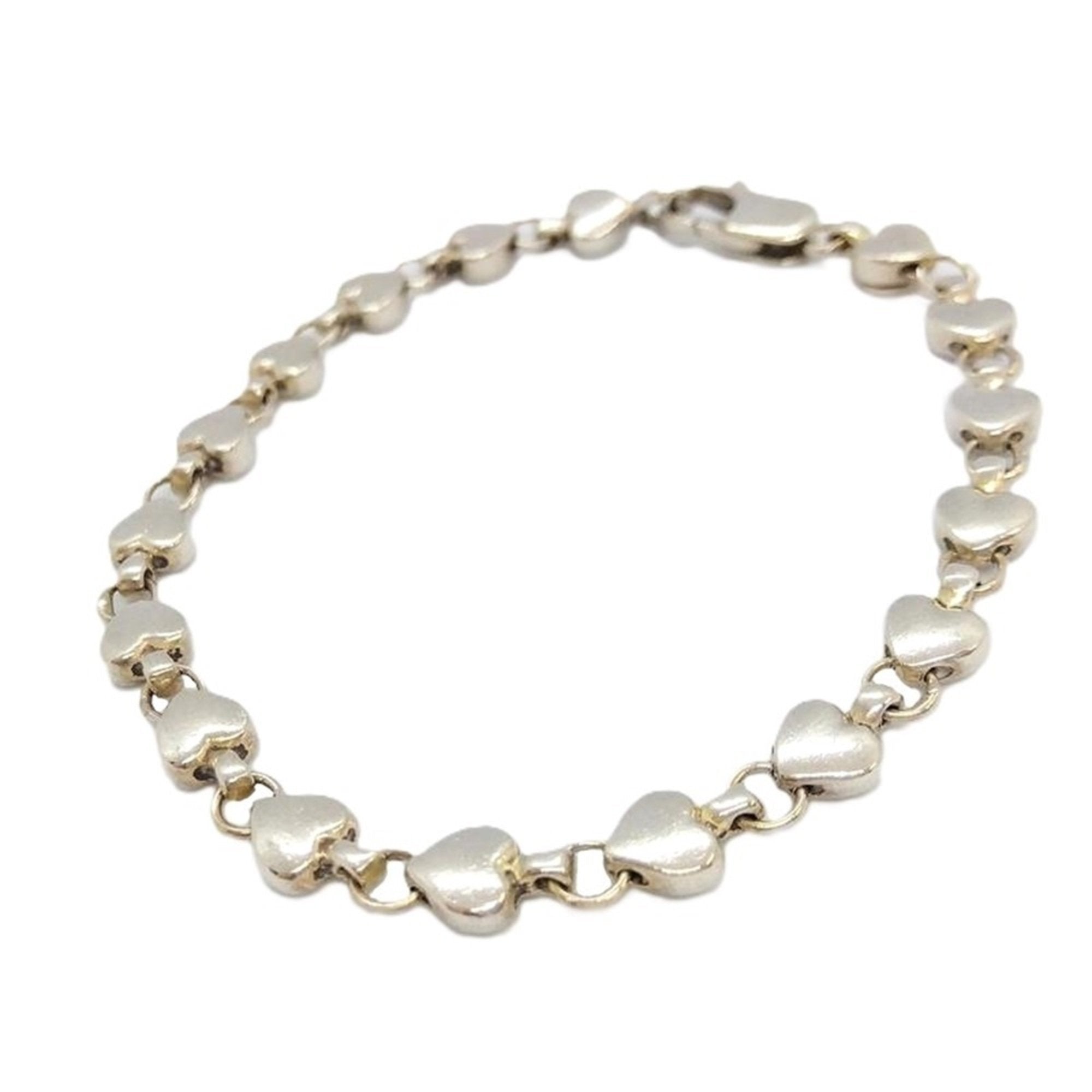 Puff Heart Bracelet Sterling Silver