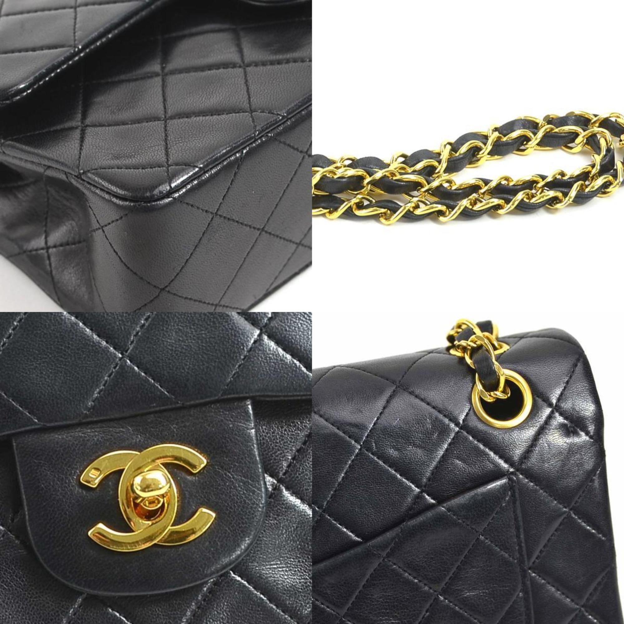 Vintage Classic Double Flap Bag Quilted Lambskin Small