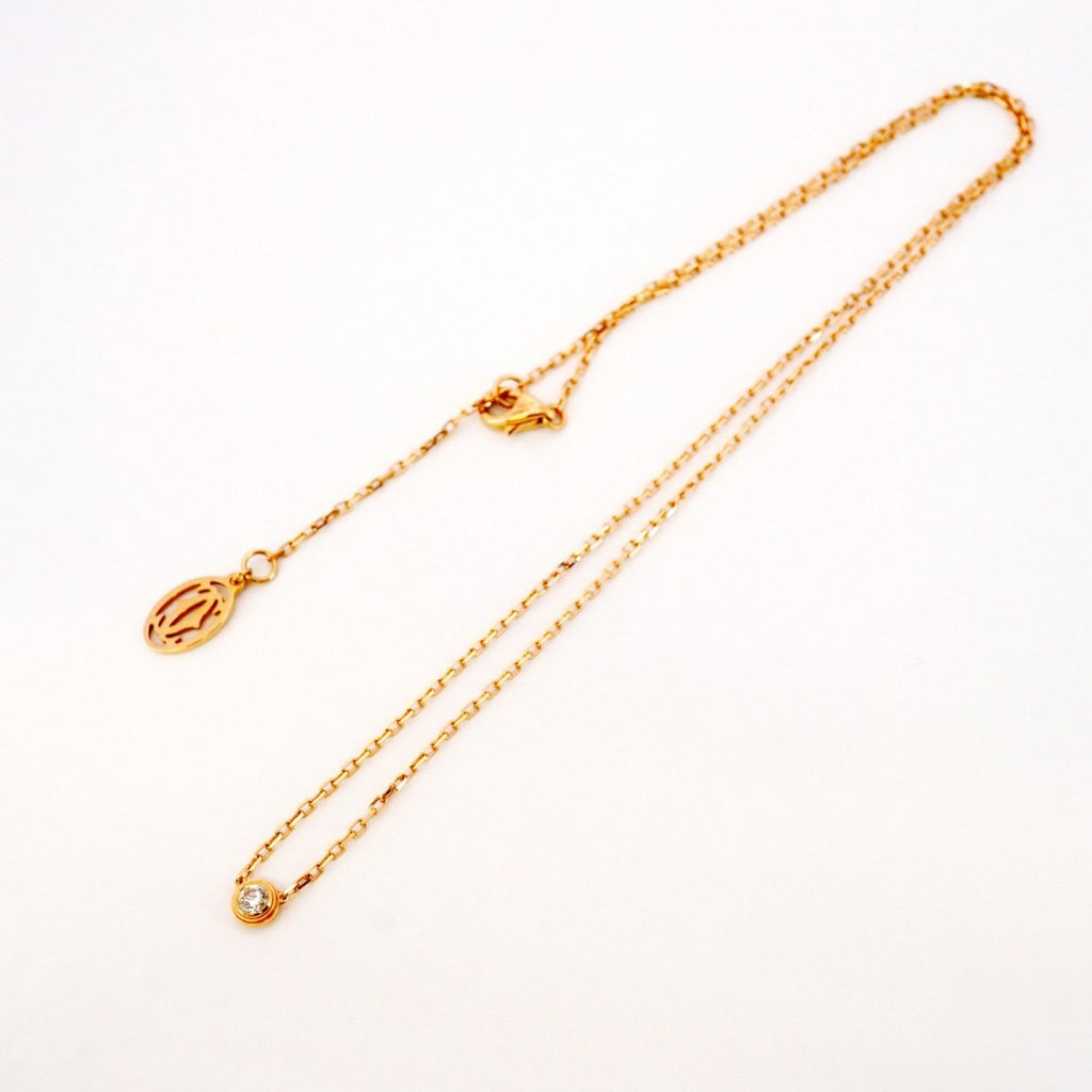 Pendant Necklace 18K Rose Gold with Diamond Small