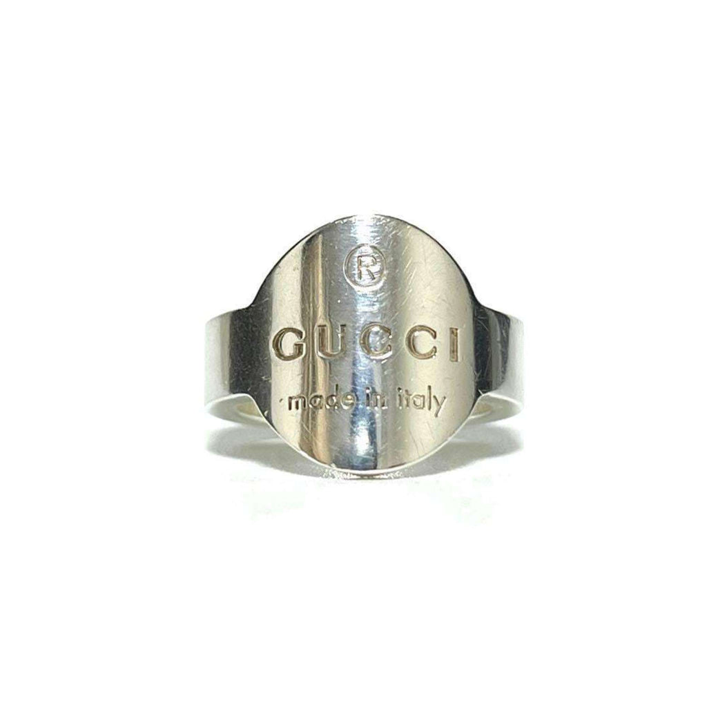 Trademark Plate Ring Sterling Silver