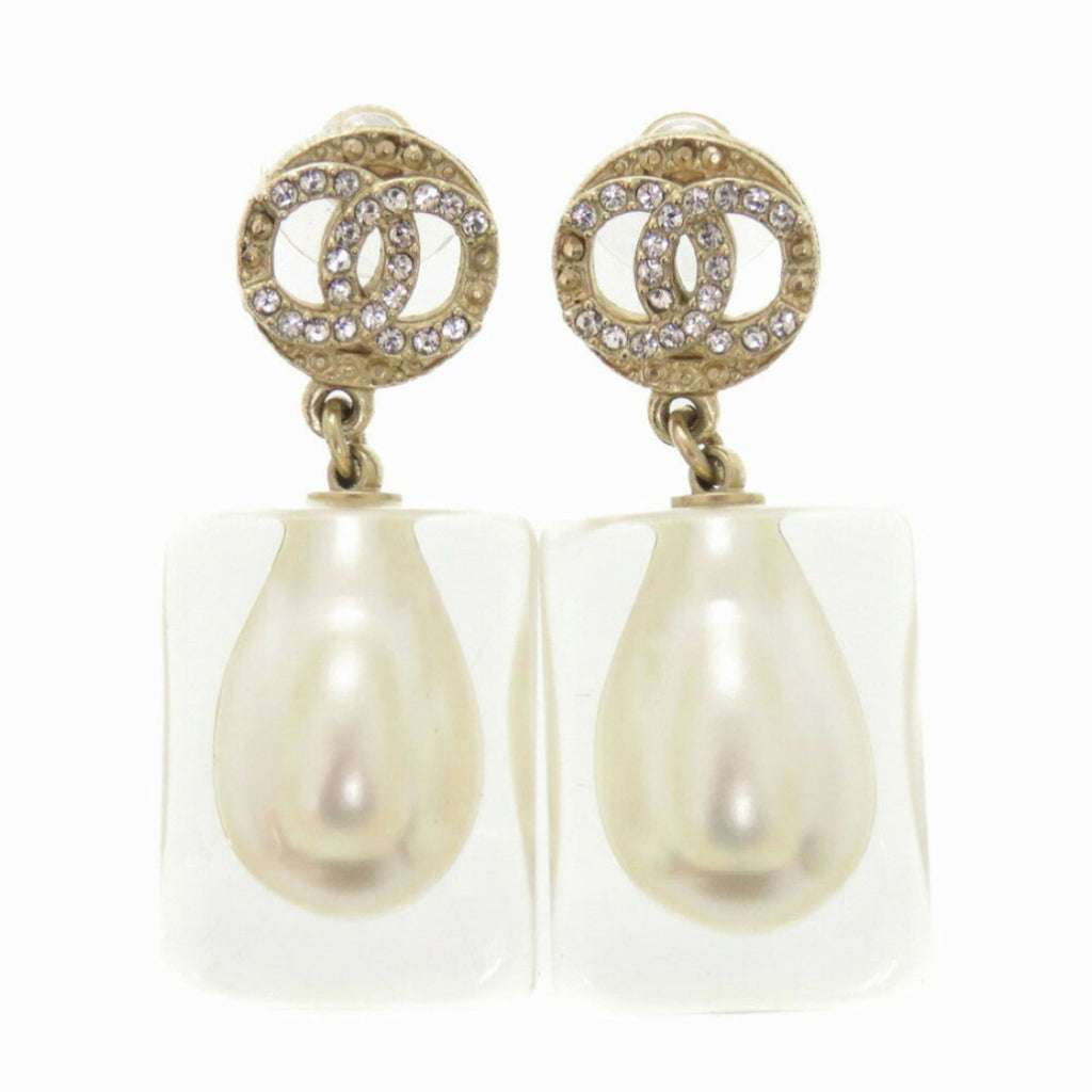 CC Logo Earrings Gold-Tone Metal