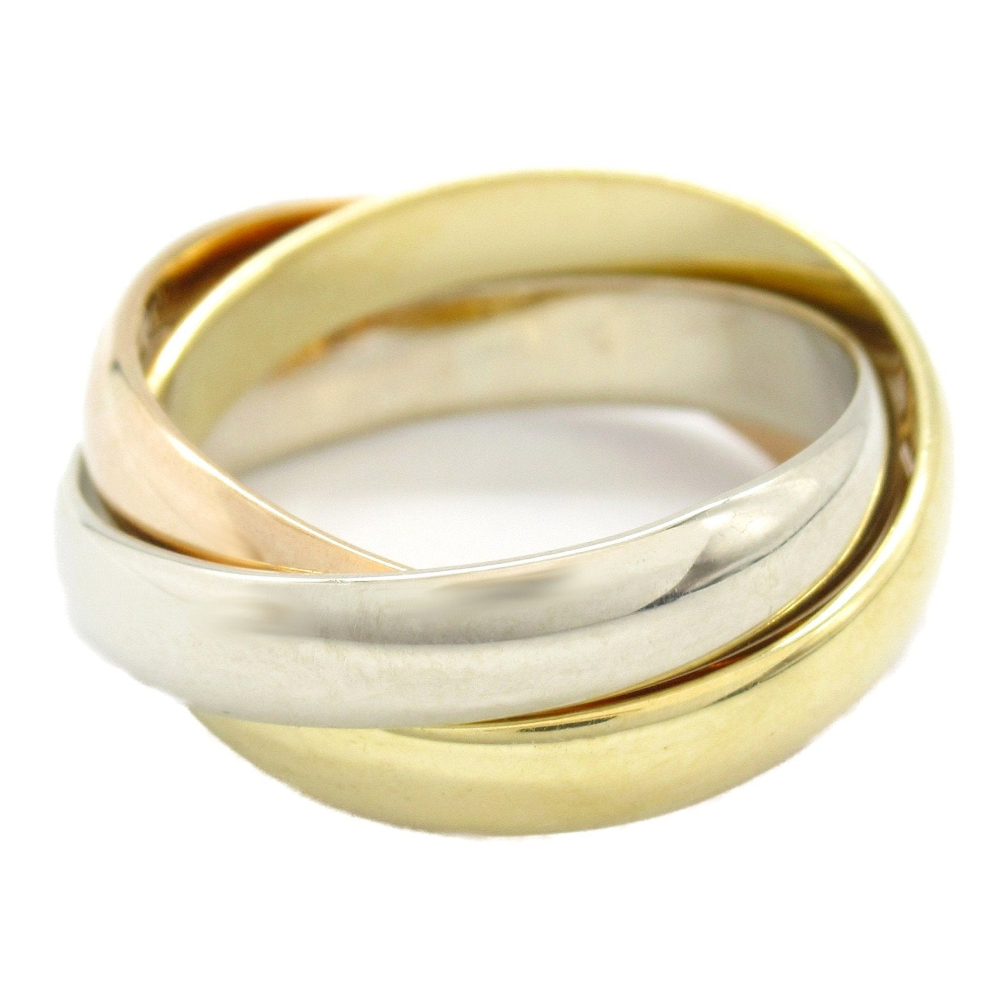 Vendome Louis Cartier Band Ring 18K Tricolor Gold