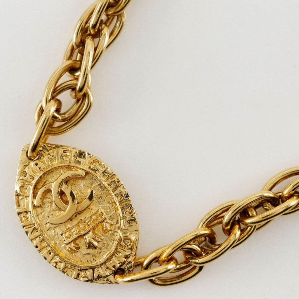 CC Logo Pendant Necklace Metal