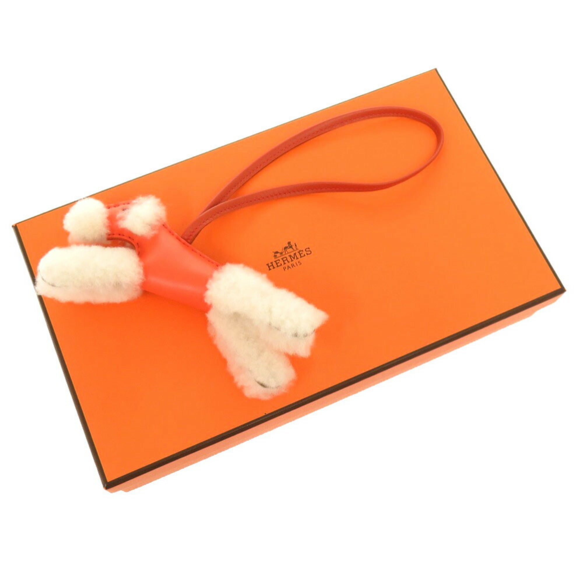 Charm Agneau Milo and Leather Ecru Handbag Charm