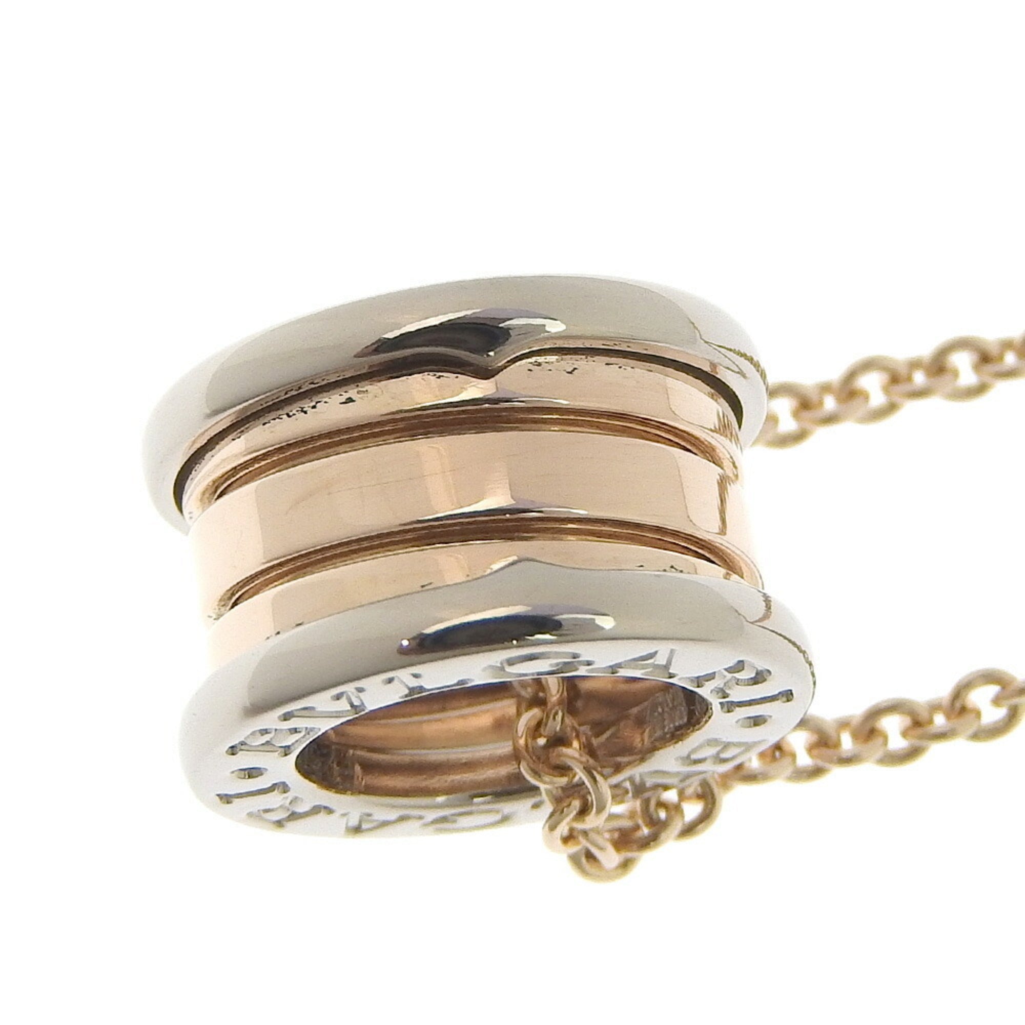 B.Zero1 Pendant Necklace 18K Rose Gold and 18K White Gold