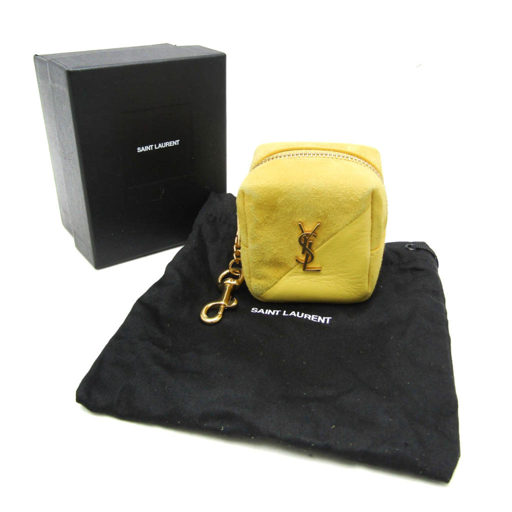 Handbag Charm Leather Yellow