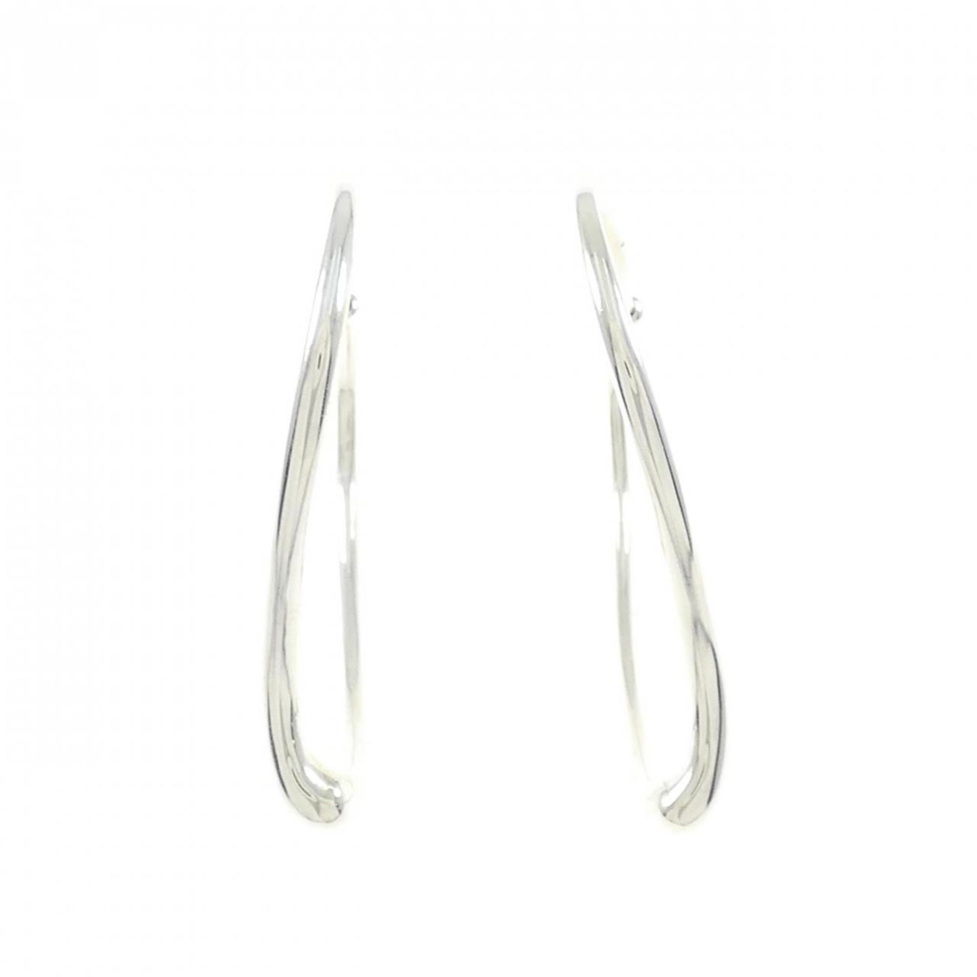 Open Heart Earrings Sterling Silver 46.3mm Sterling Silver
