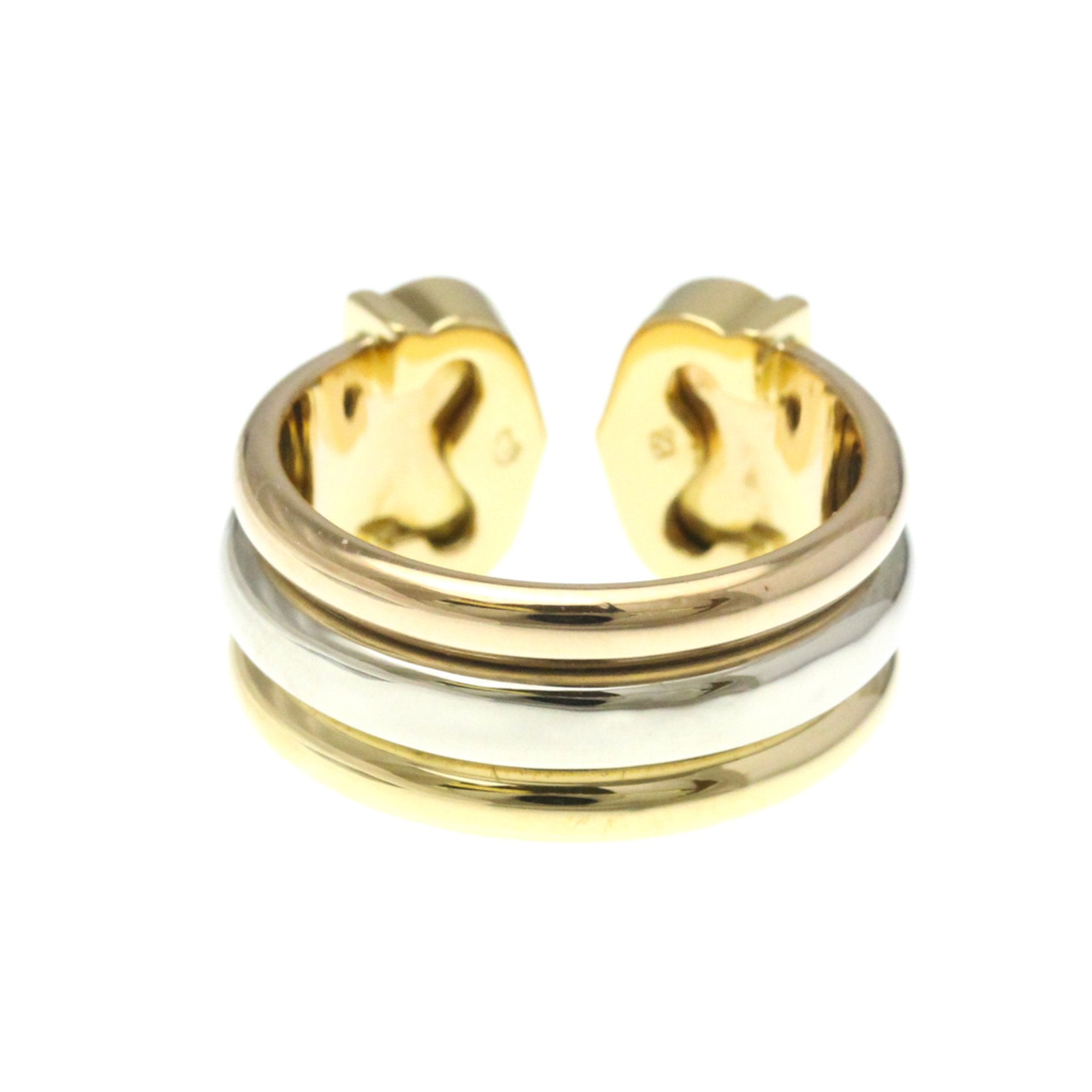 Vendome Louis Cartier Band Ring 18K Tricolor Gold