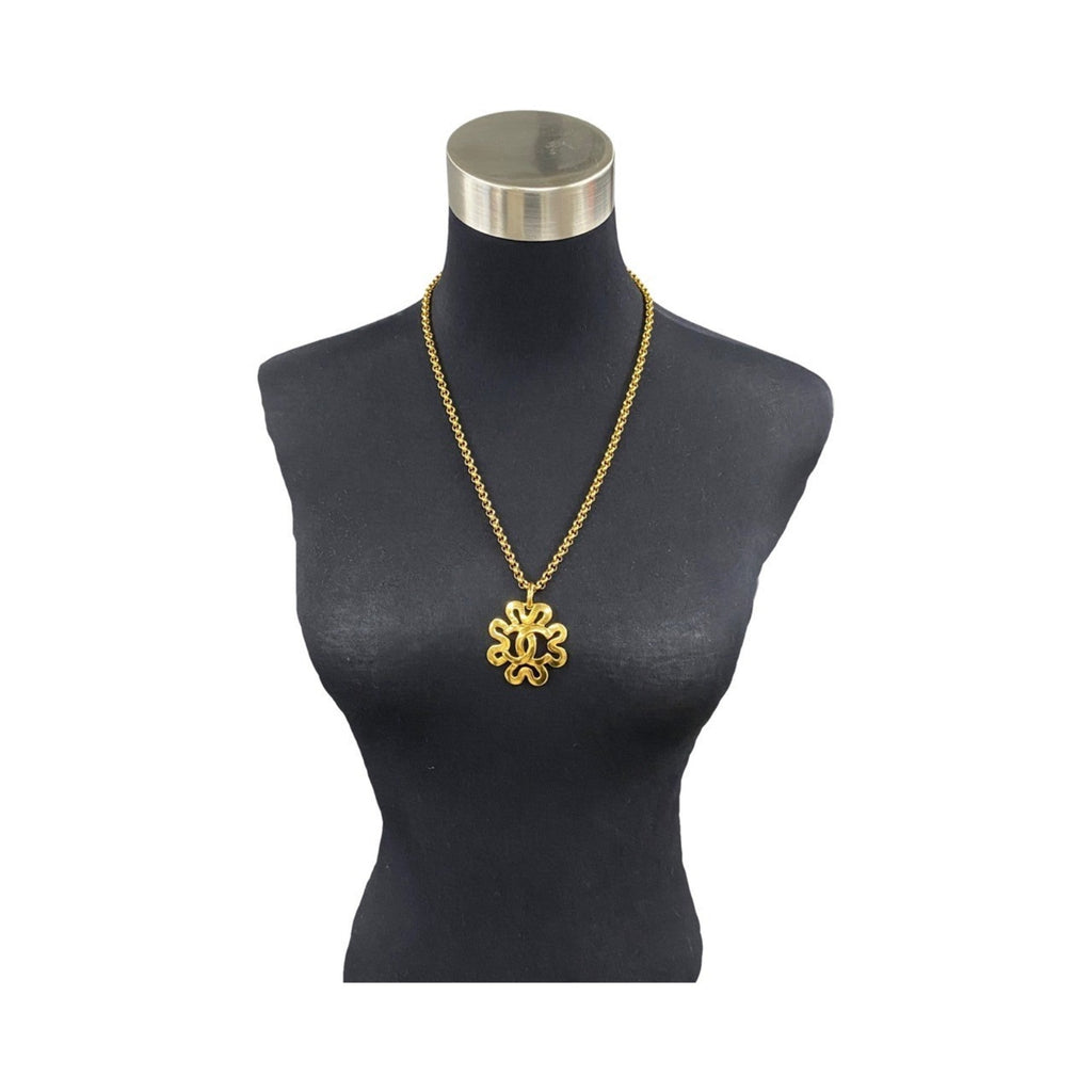 CC Logo Chain Pendant Necklace Metal