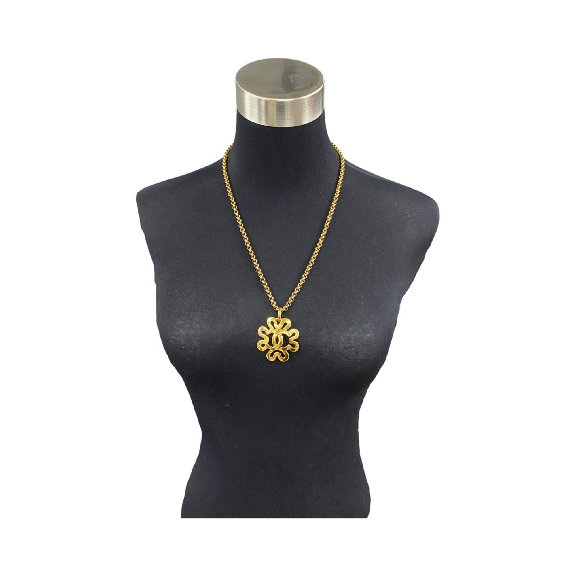CC Logo Chain Pendant Necklace Metal
