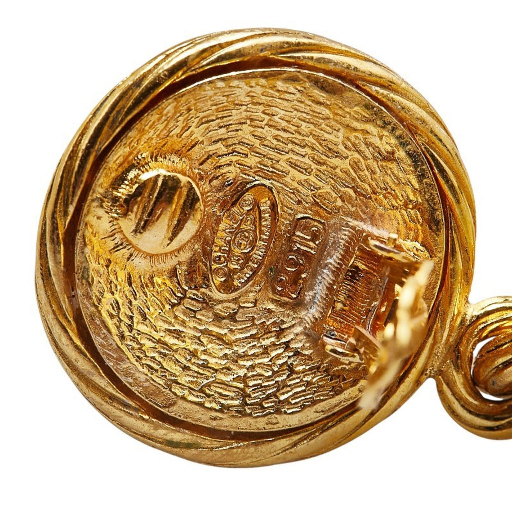 CC Logo Clip-On Earrings Metal Gold-Tone Metal