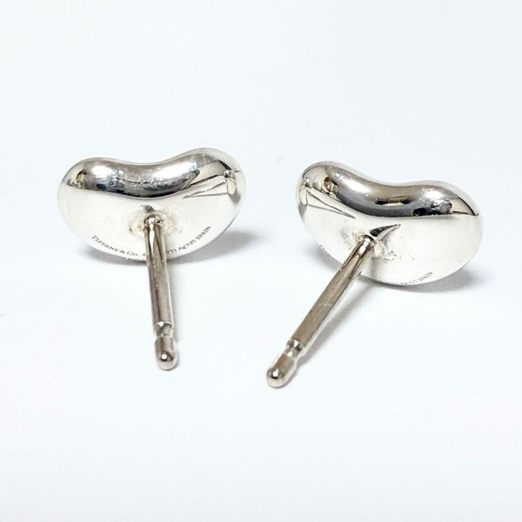 Bean Earrings Sterling Silver 9mm Sterling Silver