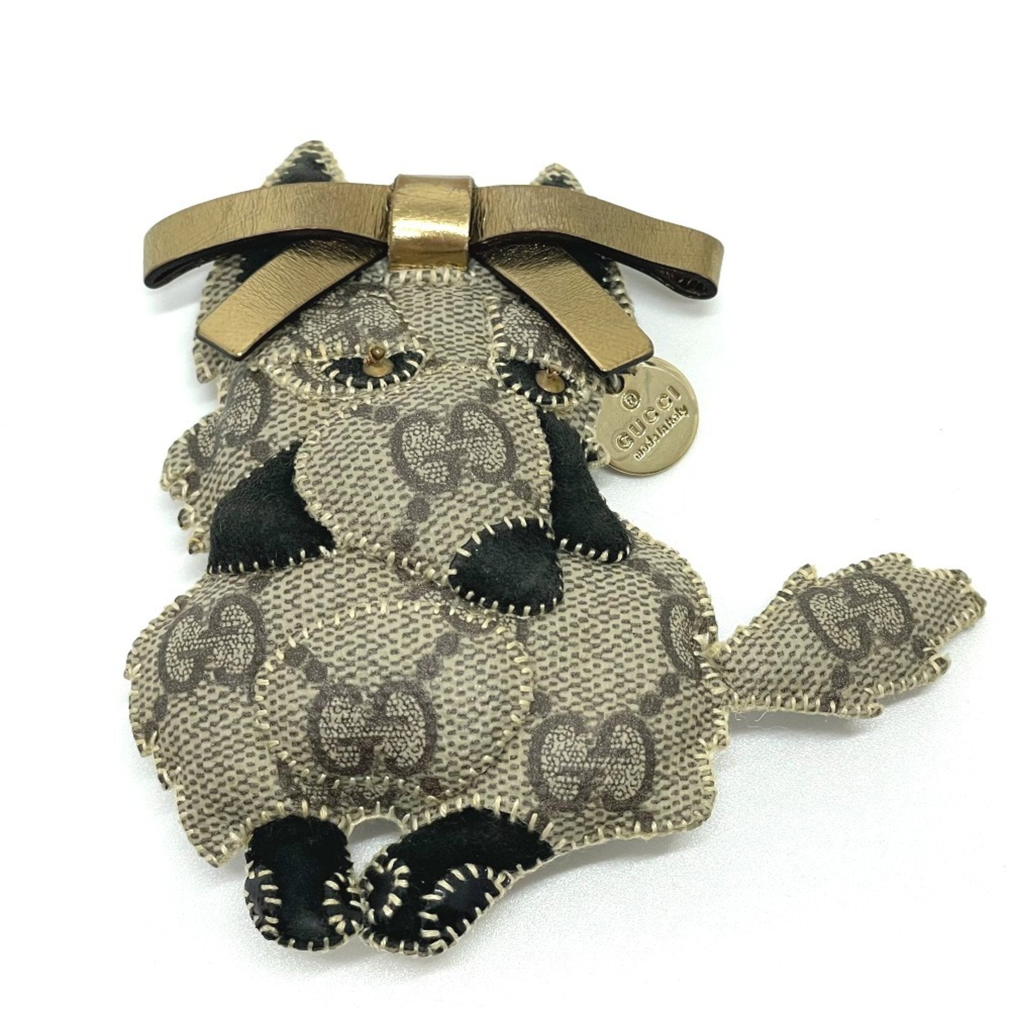 Charm GG Supreme Canvas Beige Handbag Charm
