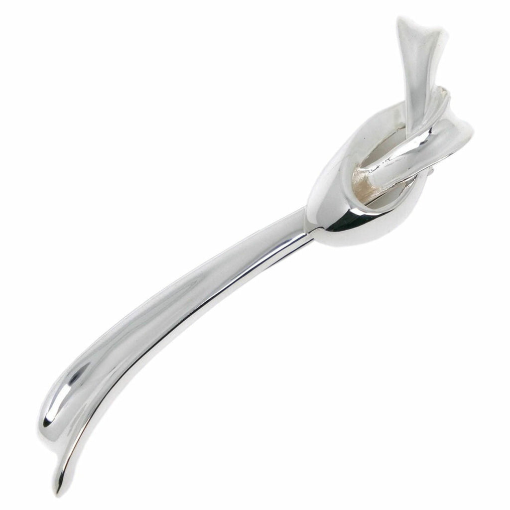 Ribbon Motif Brooch Sterling Silver