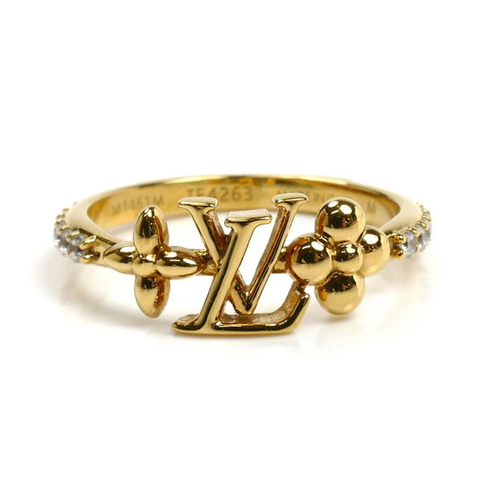 Band Ring Gold with Rhinestone