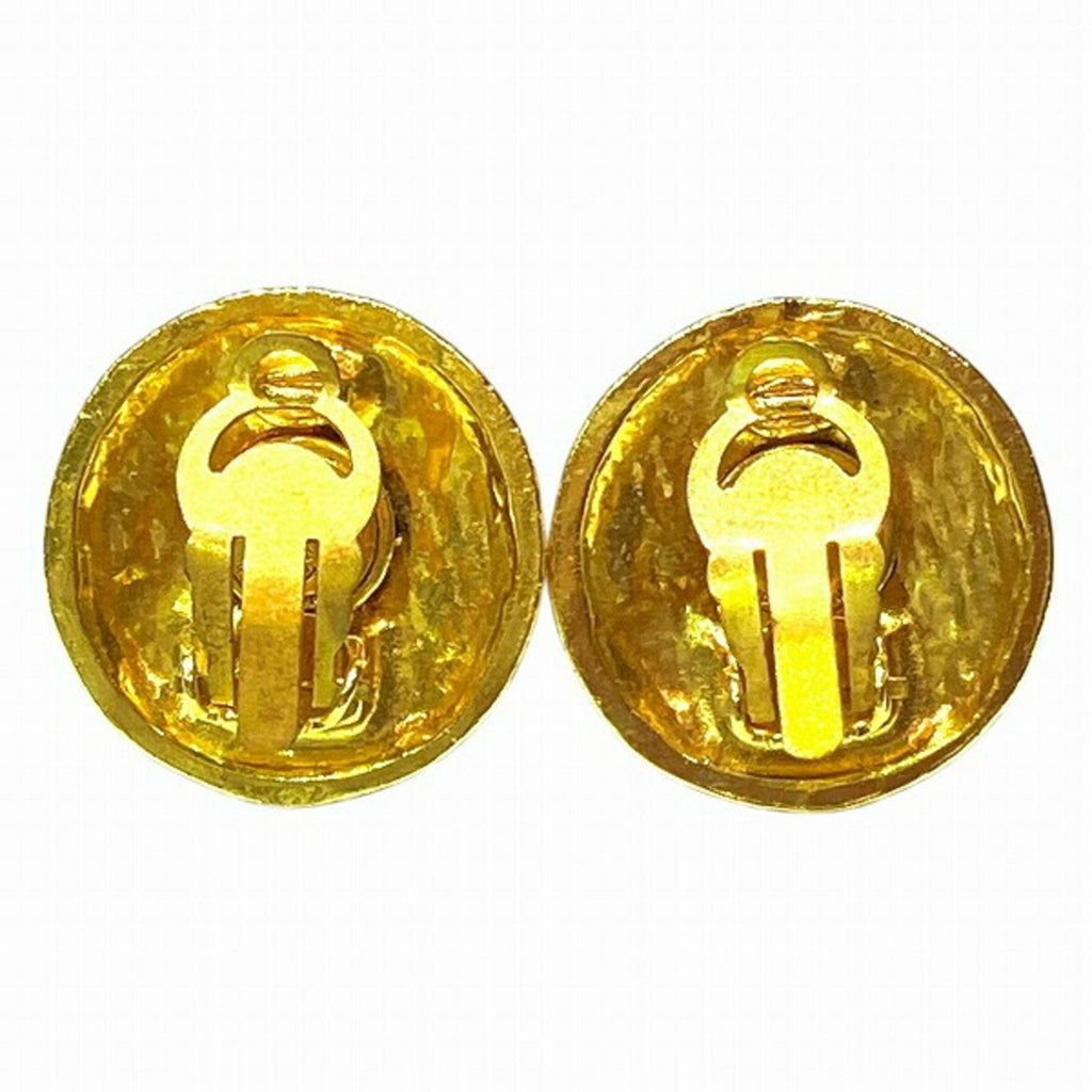 CC Logo Clip-On Earrings Metal Gold-Tone Metal
