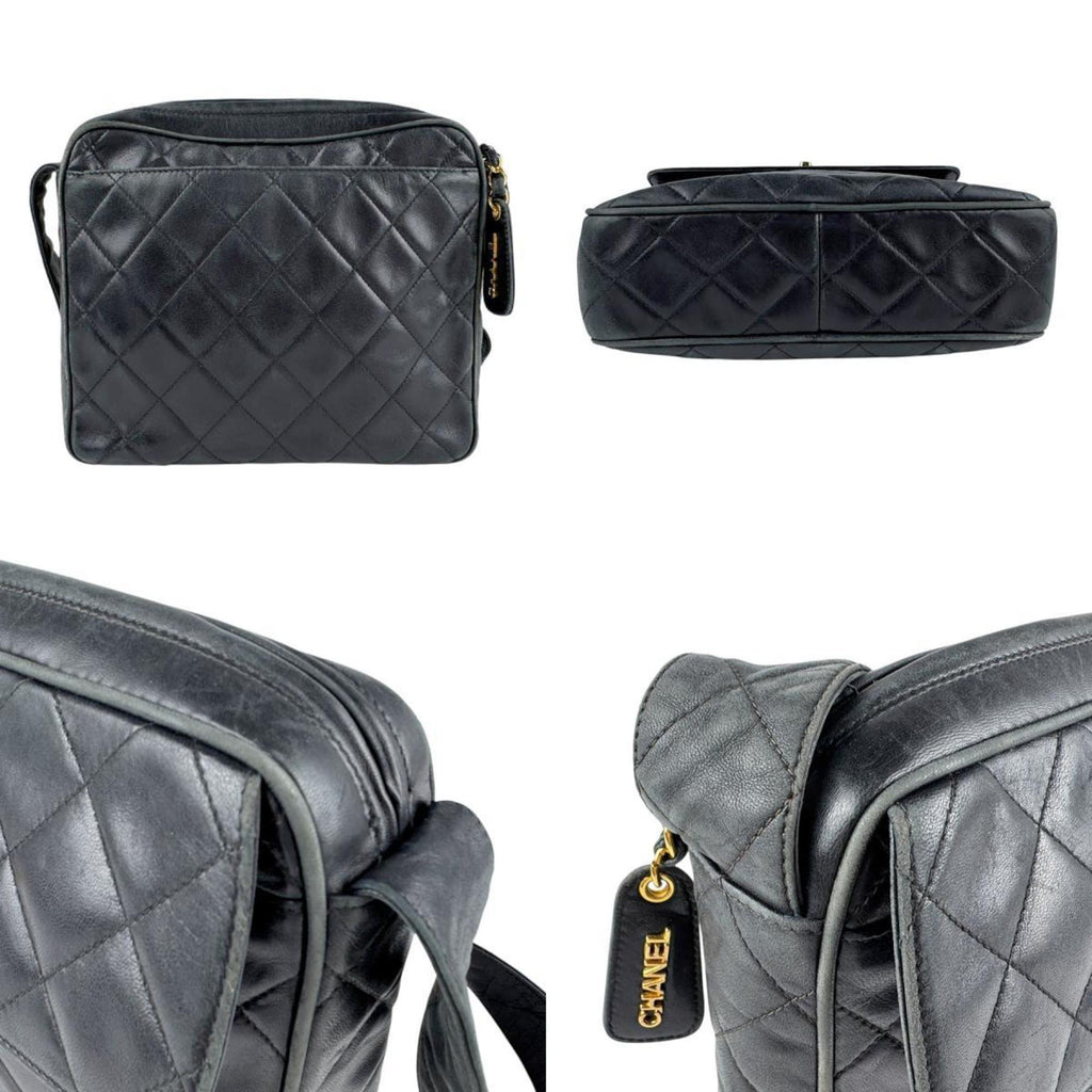 Vintage Front Pocket Camera Bag Quilted Lambskin Small