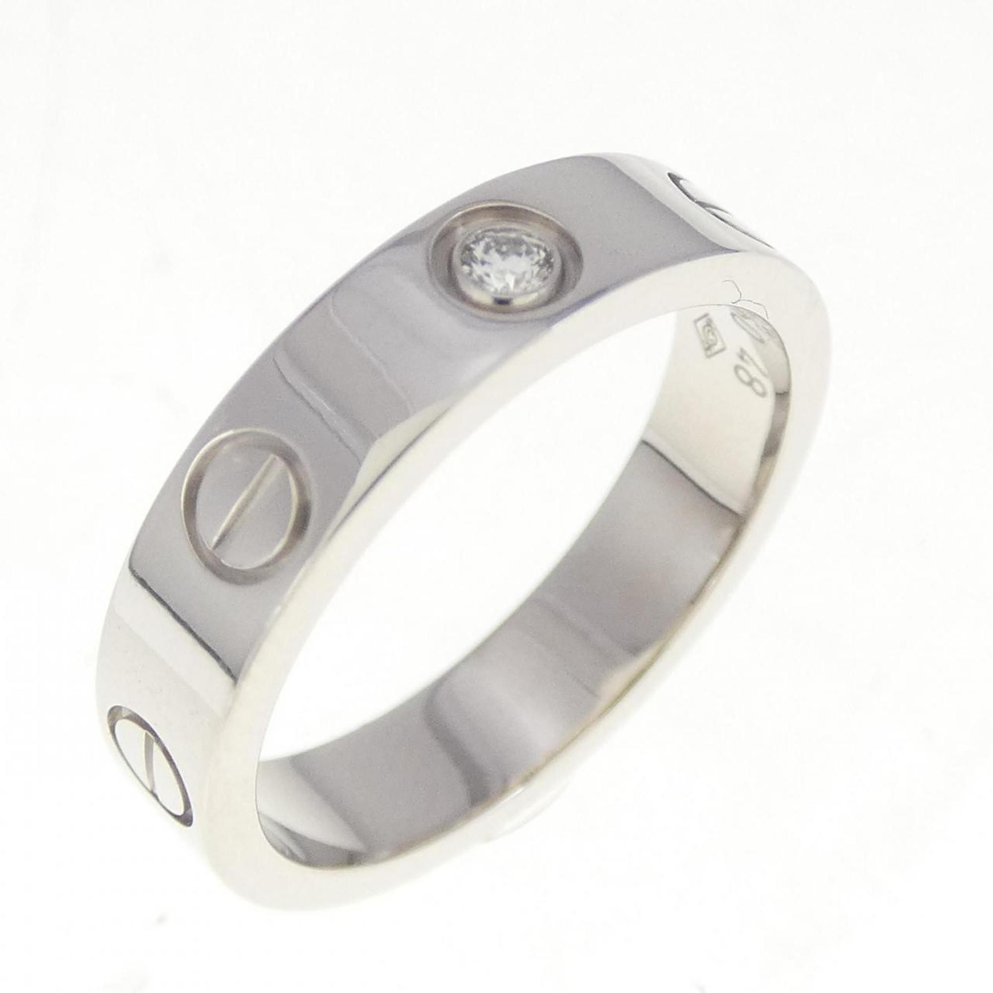 Love Ring 18K White Gold Mini with Diamond