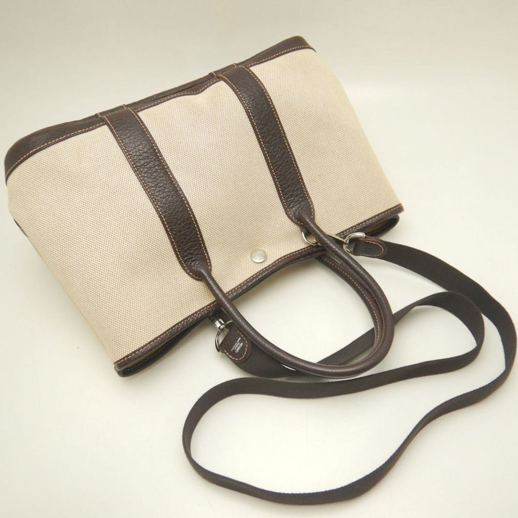 Garden Party Tote Toile and Leather 30