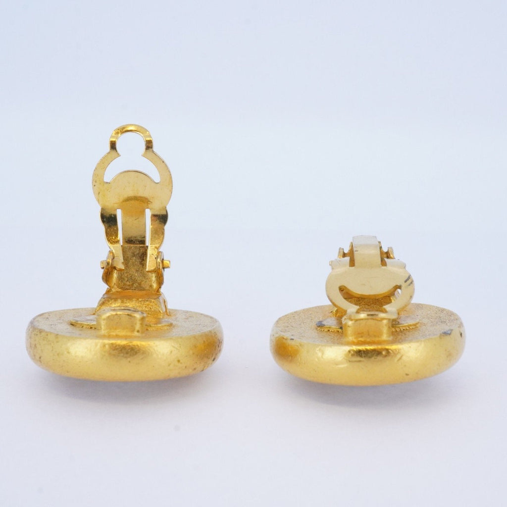 Earrings Pearl Gold-Tone Metal