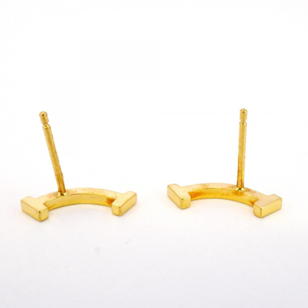 T Smile Pendant Necklace 18K Yellow Gold Earrings 18K Yellow Gold