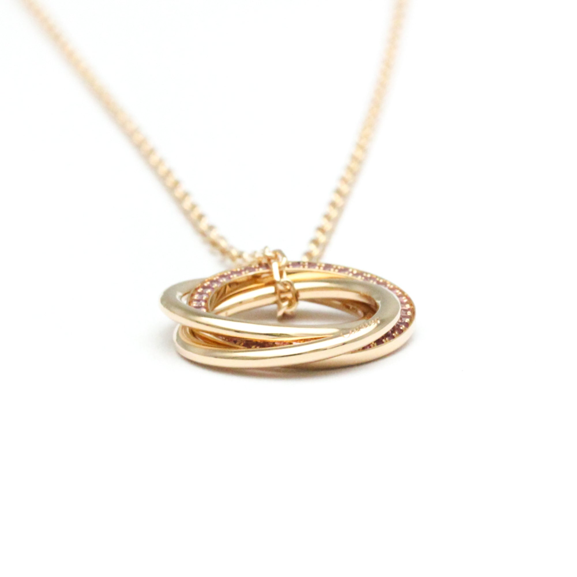Trinity Pendant Necklace 18K Rose Gold