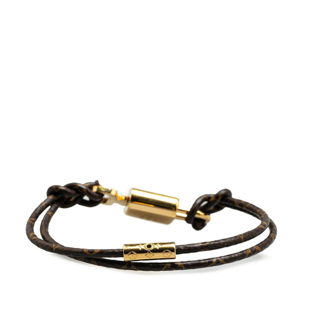 Padlock Charm Bracelet Brown and Gold