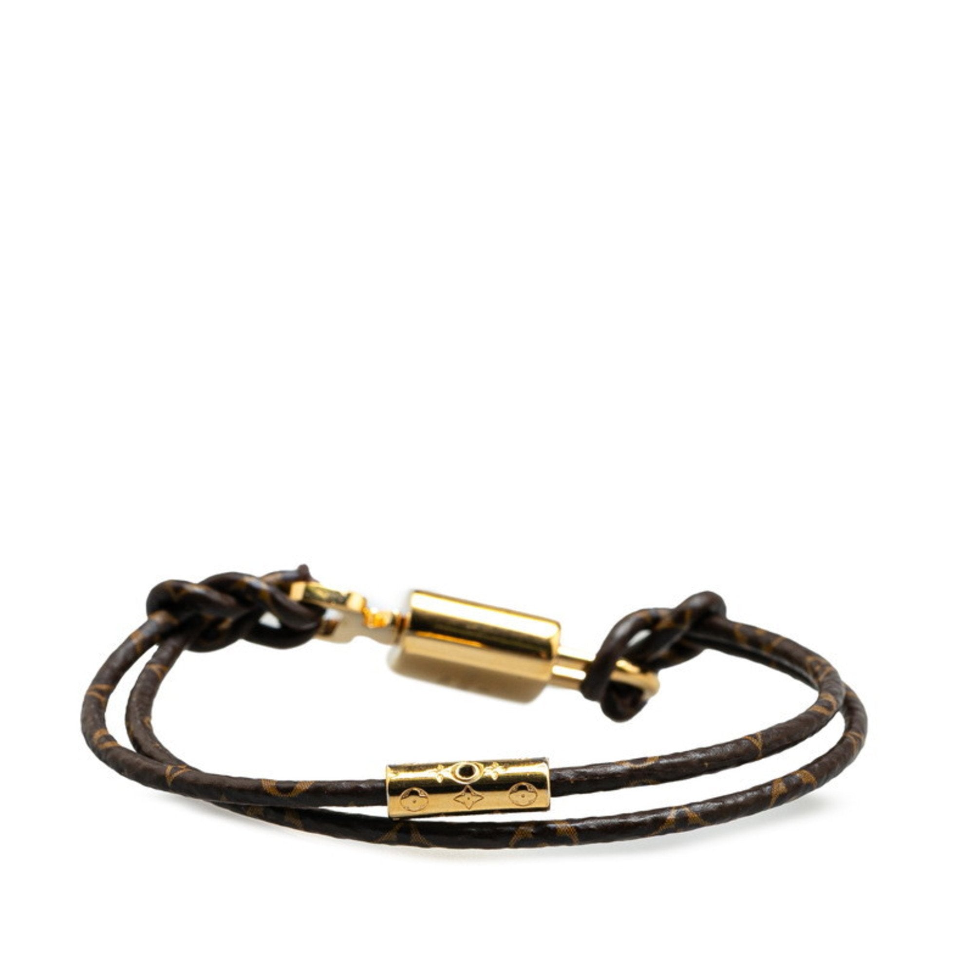 Padlock Charm Bracelet Brown and Gold