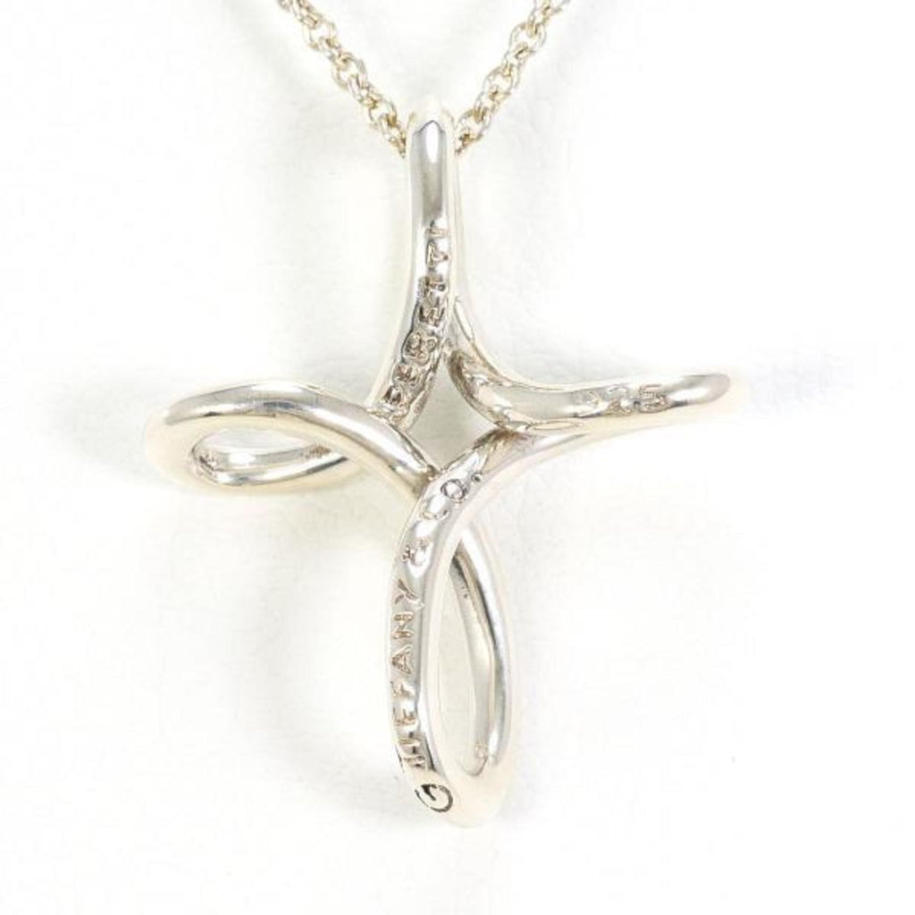 Open Cross Pendant Necklace Sterling Silver