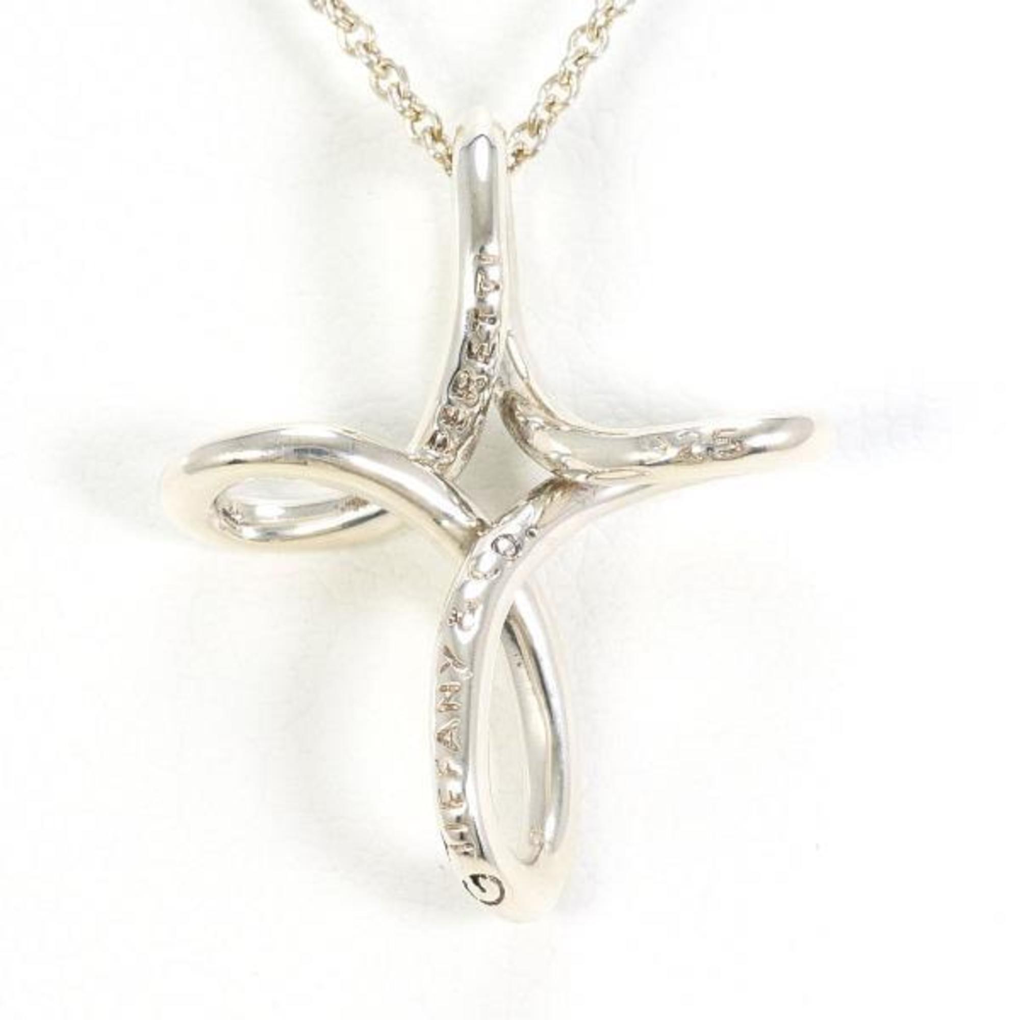 Open Cross Pendant Necklace Sterling Silver
