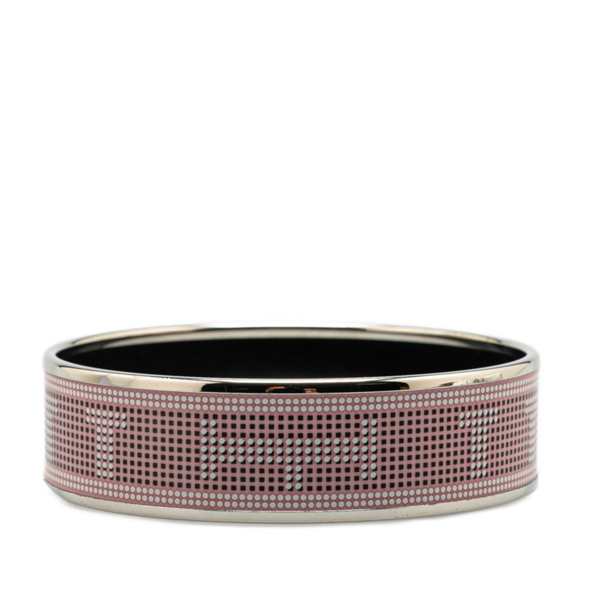 Bangle Pink and Silver Metal Bracelet