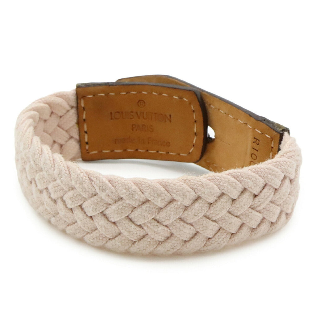 Tresse Bracelet Cotton and Monogram Pink
