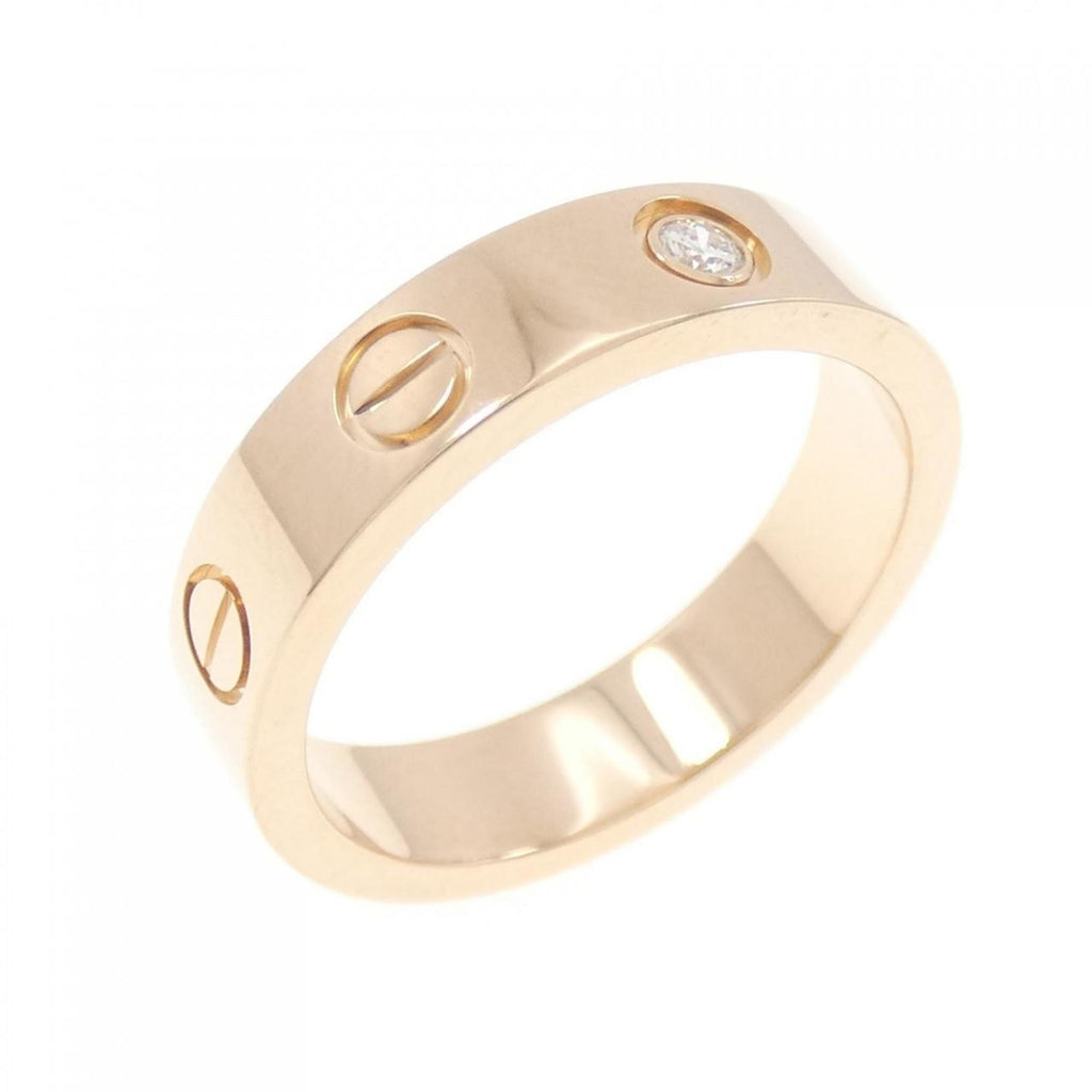 Love Ring 18K Rose Gold Mini with Diamond
