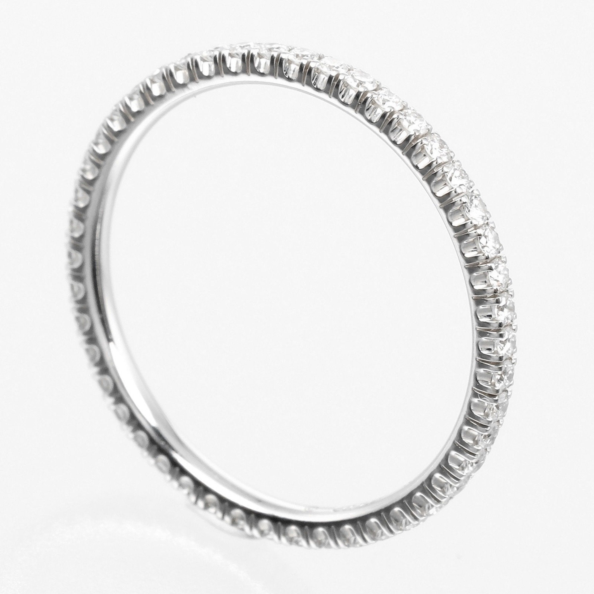 Ethancel Full Eternity Band Ring 18K White Gold