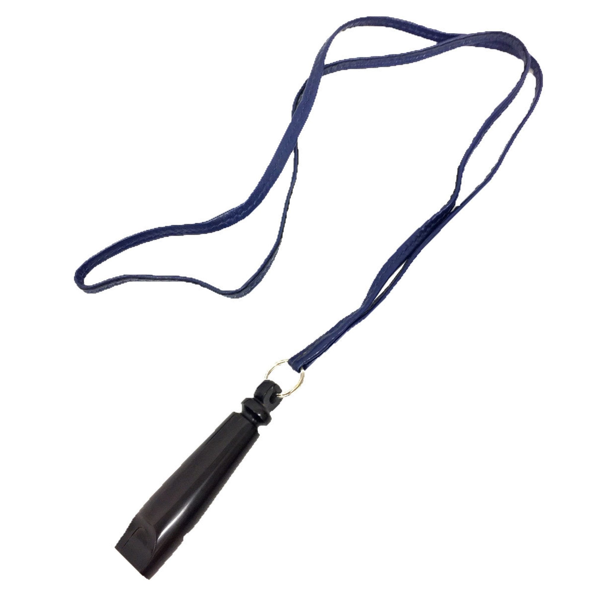 Pendant Necklace Leather and Wood Navy