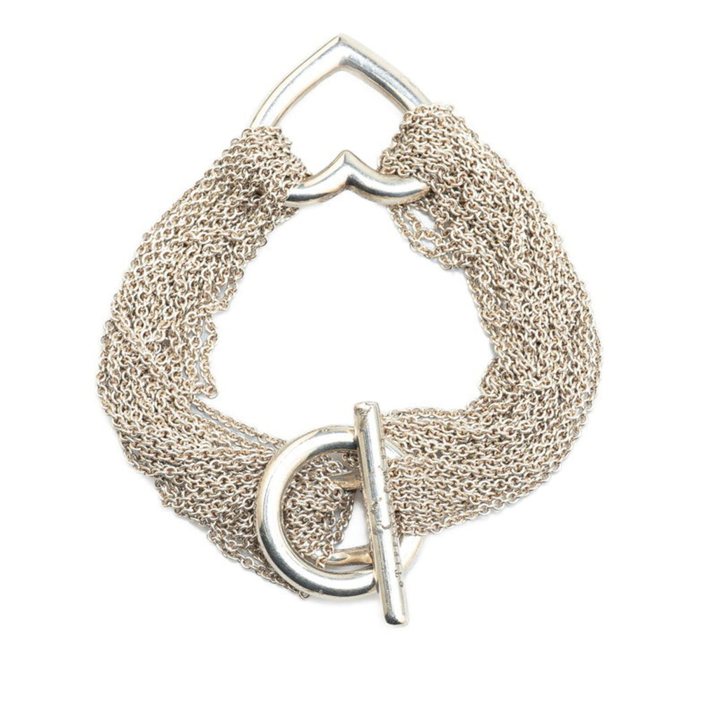 Heart Toggle Chain Bracelet Sterling Silver