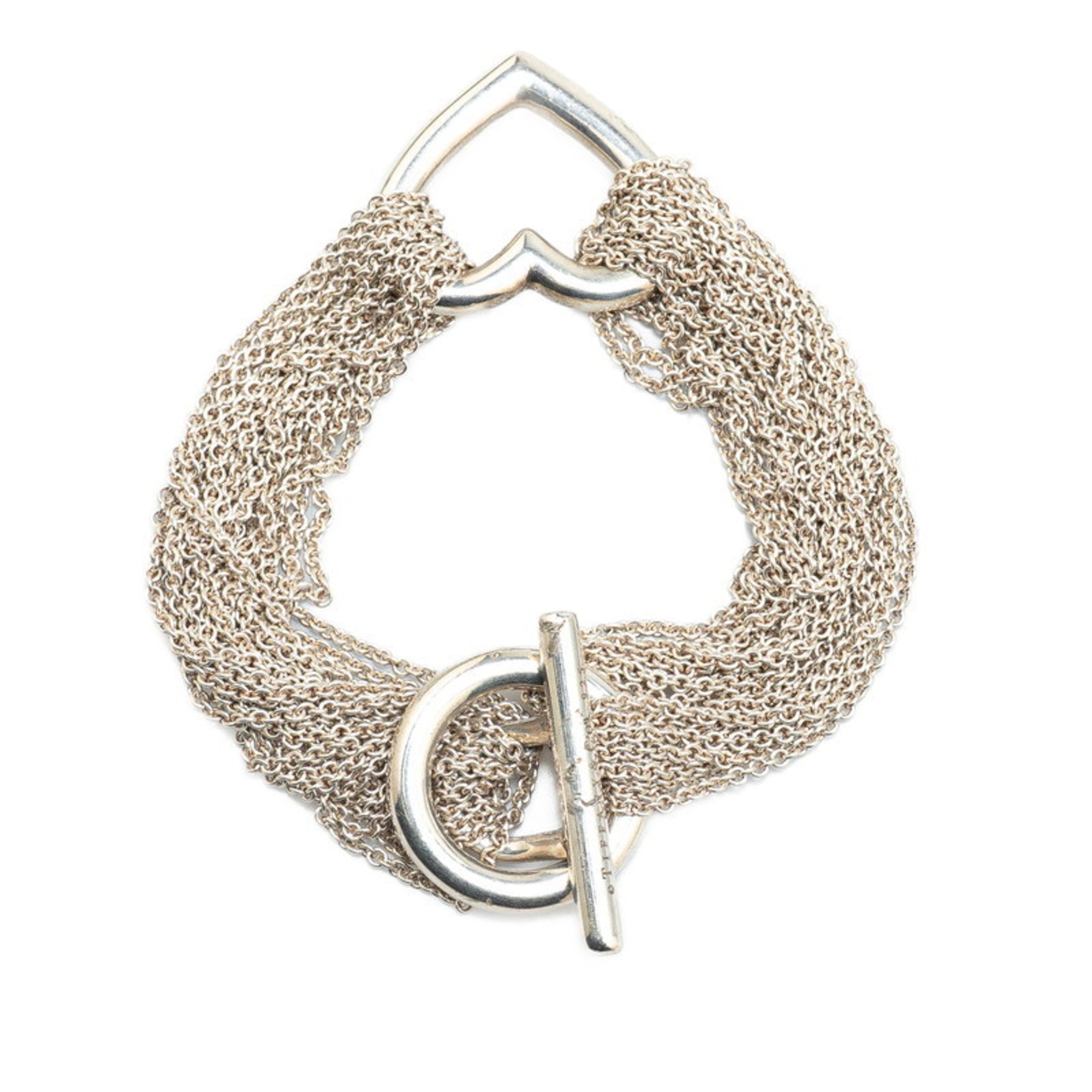 Heart Toggle Chain Bracelet Sterling Silver