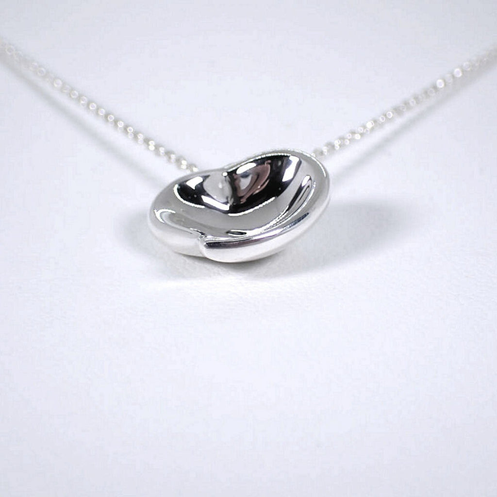 Full Heart Pendant Necklace Sterling Silver