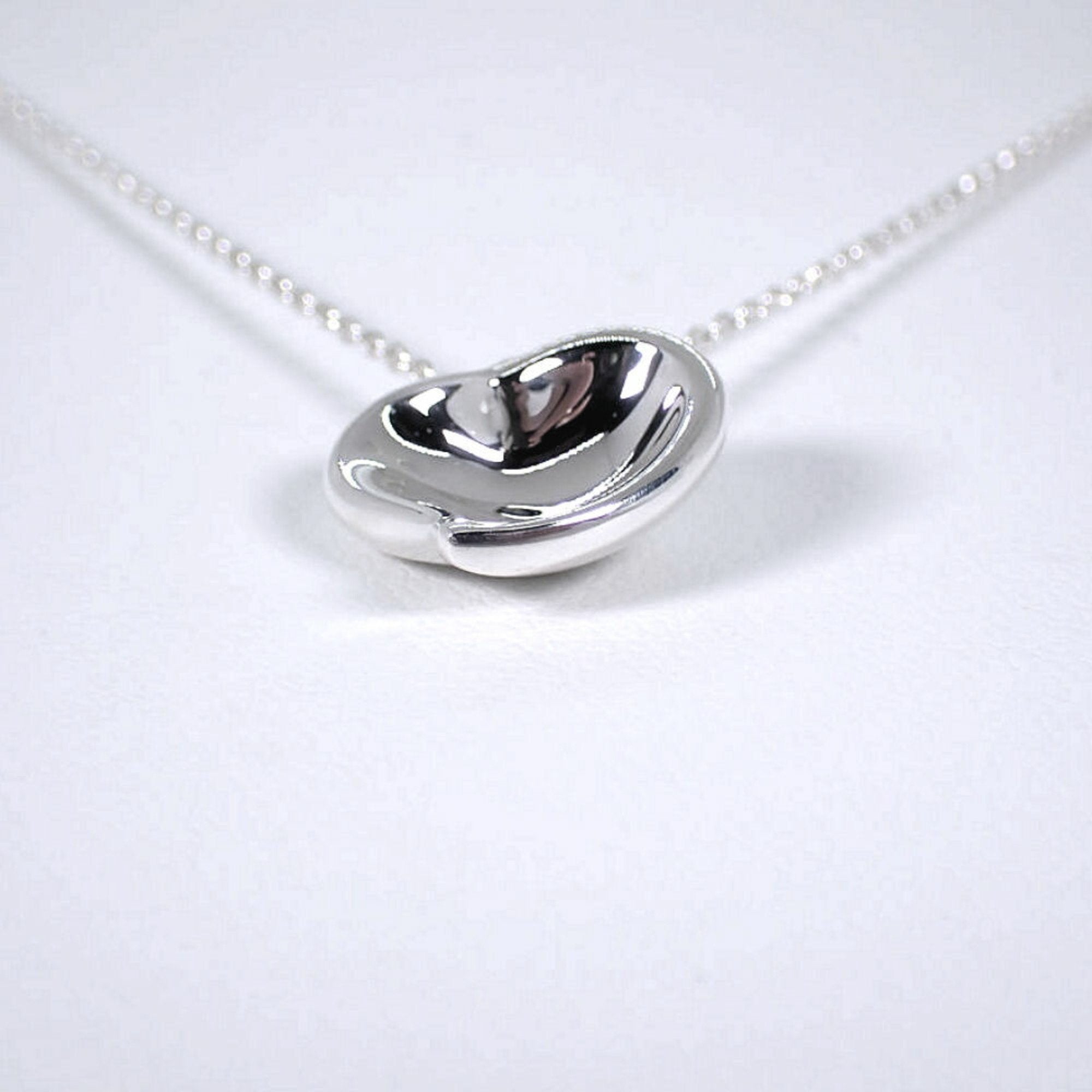 Full Heart Pendant Necklace Sterling Silver