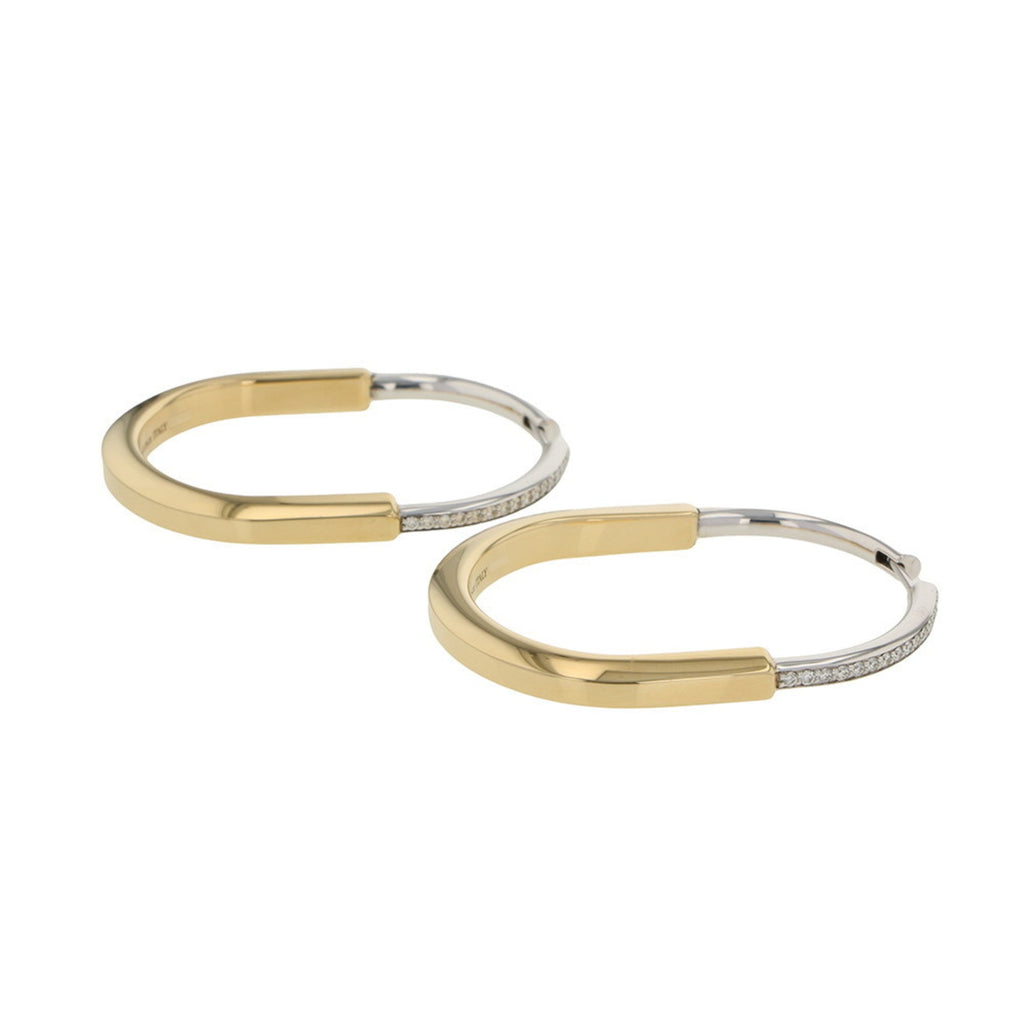 Earrings White Gold and Yellow Gold