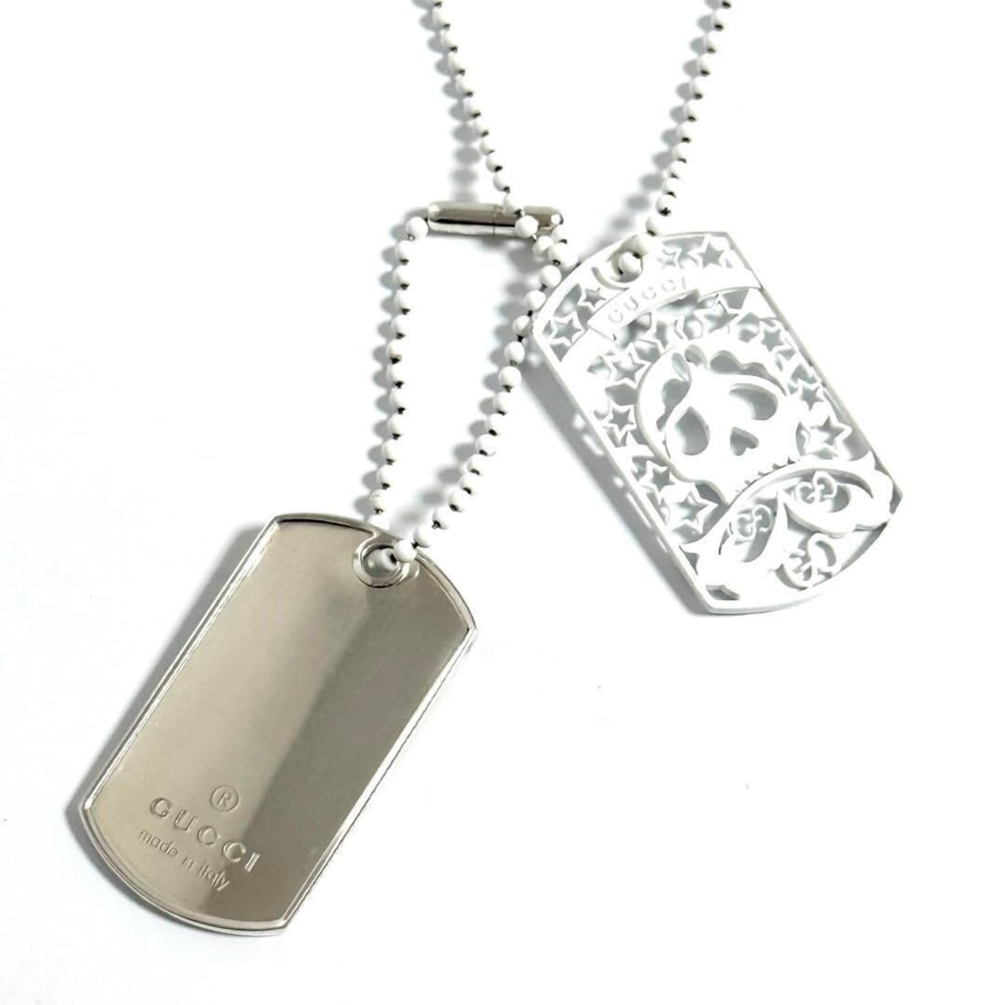 Dog Tag Pendant Necklace Sterling Silver